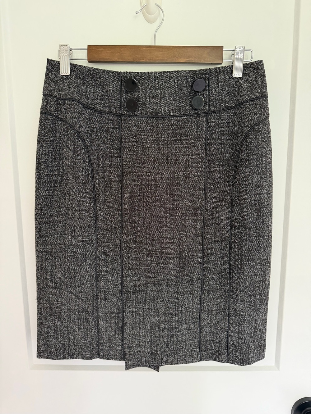 Ann Taylor Classic Gray Tweed Pencil Skirt